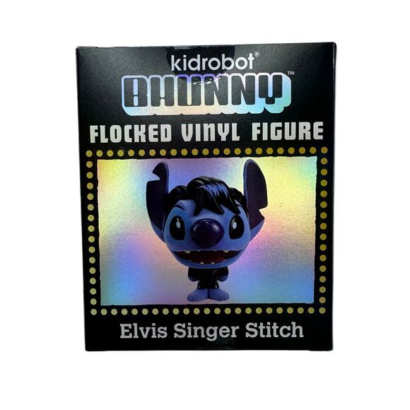 NIB Kidrobot flocked elvis singer stitch flocked vinyl figure Disclaimer - Picture 6 of 6